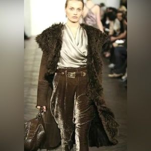 Ralph Lauren runway collection  purple label shealing coat 4